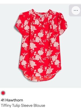 NWT 41 Hawthorn Floral tropical summer Print Blouse Xl